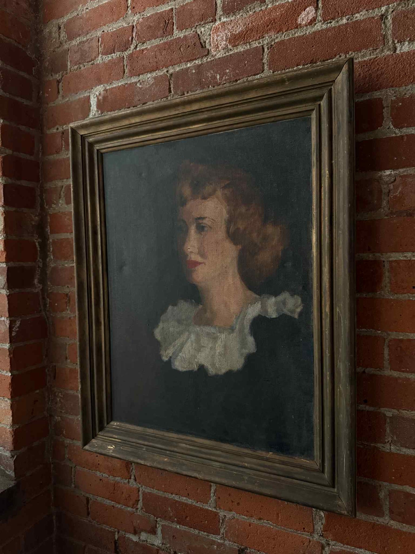 1930s Oil Portrait on Linen