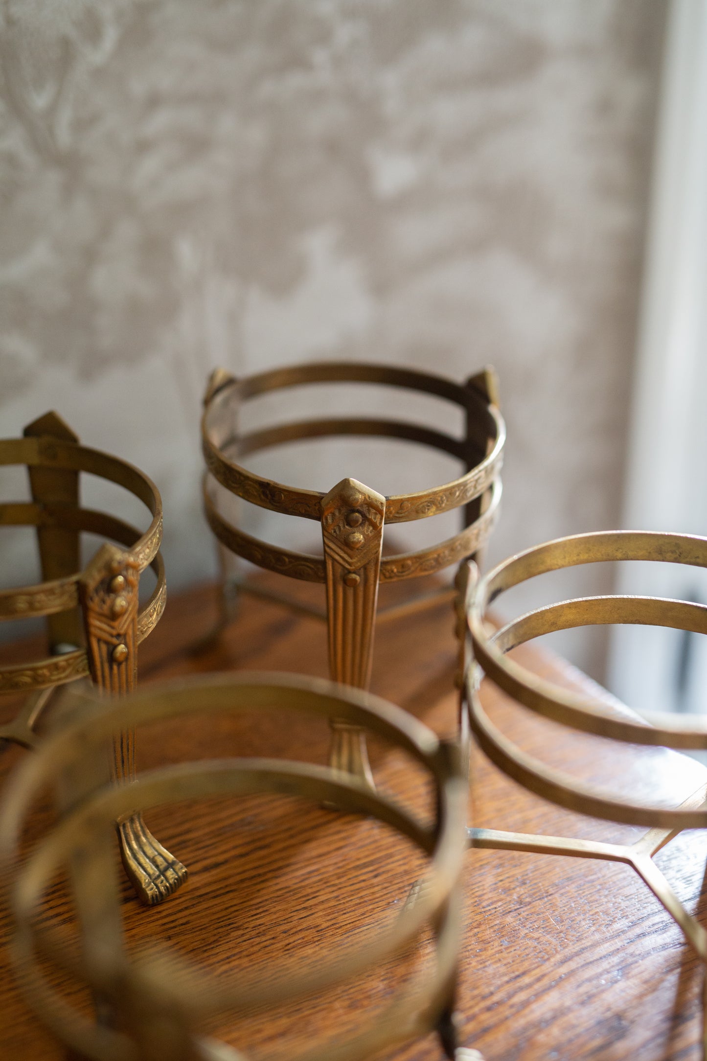 Ornate Brass Plant Stands