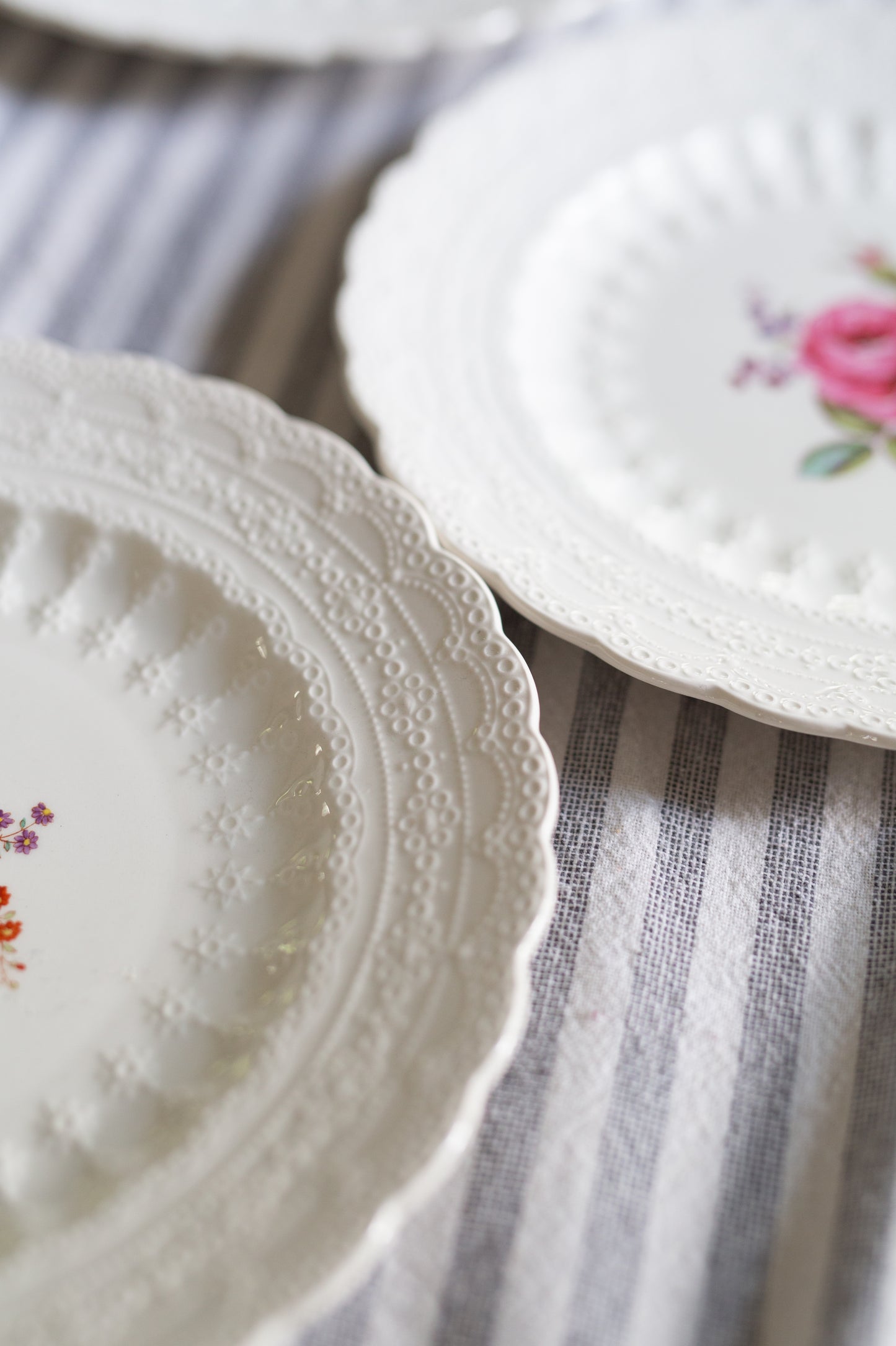 Spode 4 Set Rose Plates