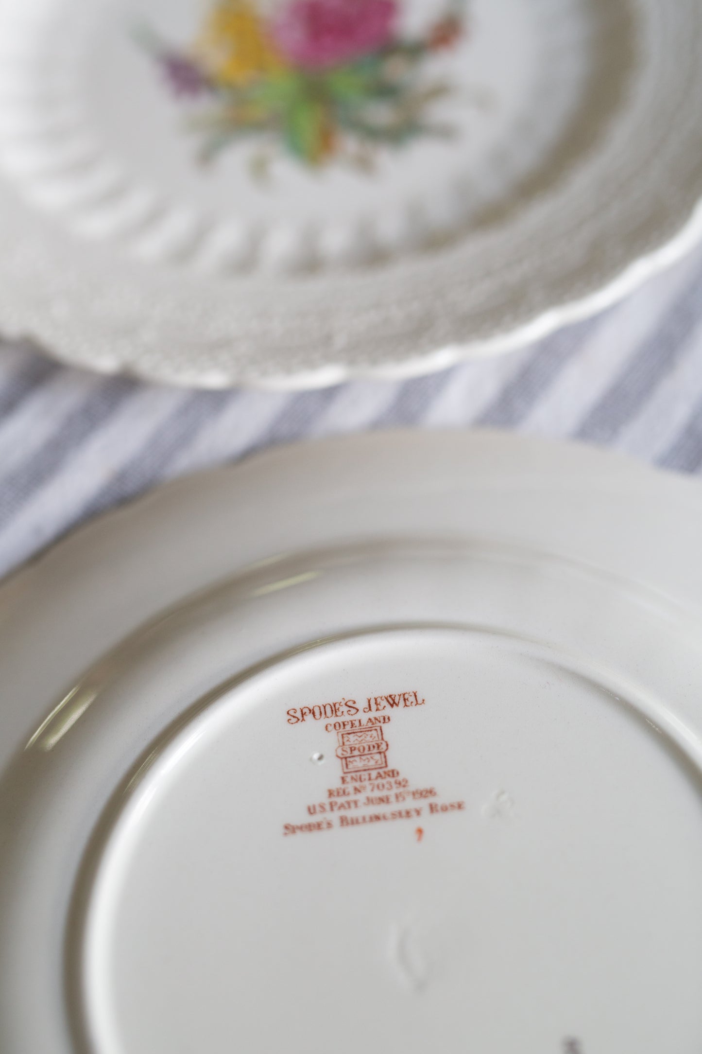 Spode 4 Set Rose Plates