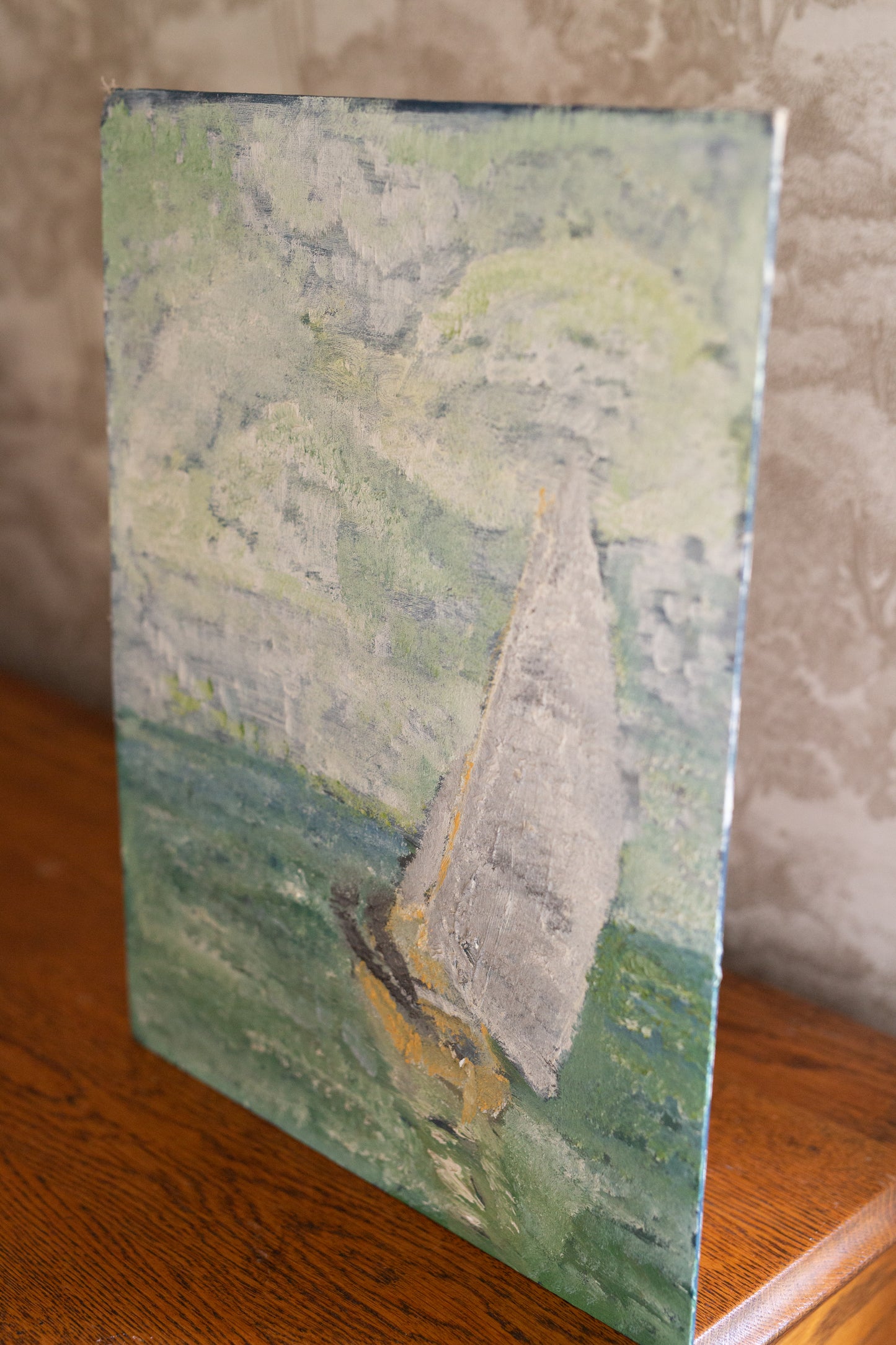 Sailboat Painting on Board