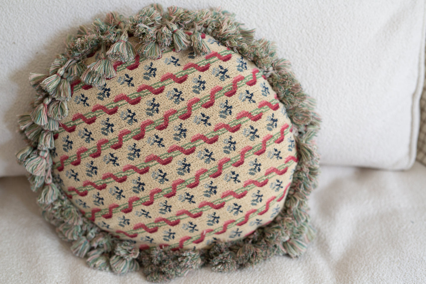Custom Needlepoint Tassel Pillow