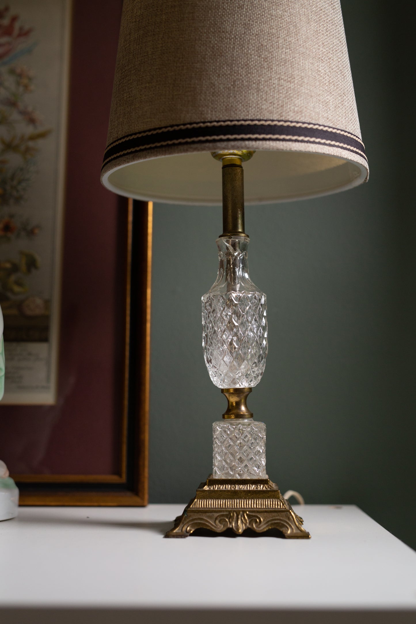Brass and Glass Lamp