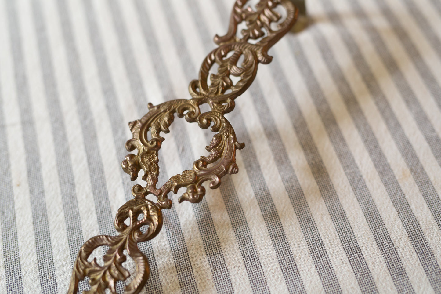 Victorian Style Brass Filigree Door Hook