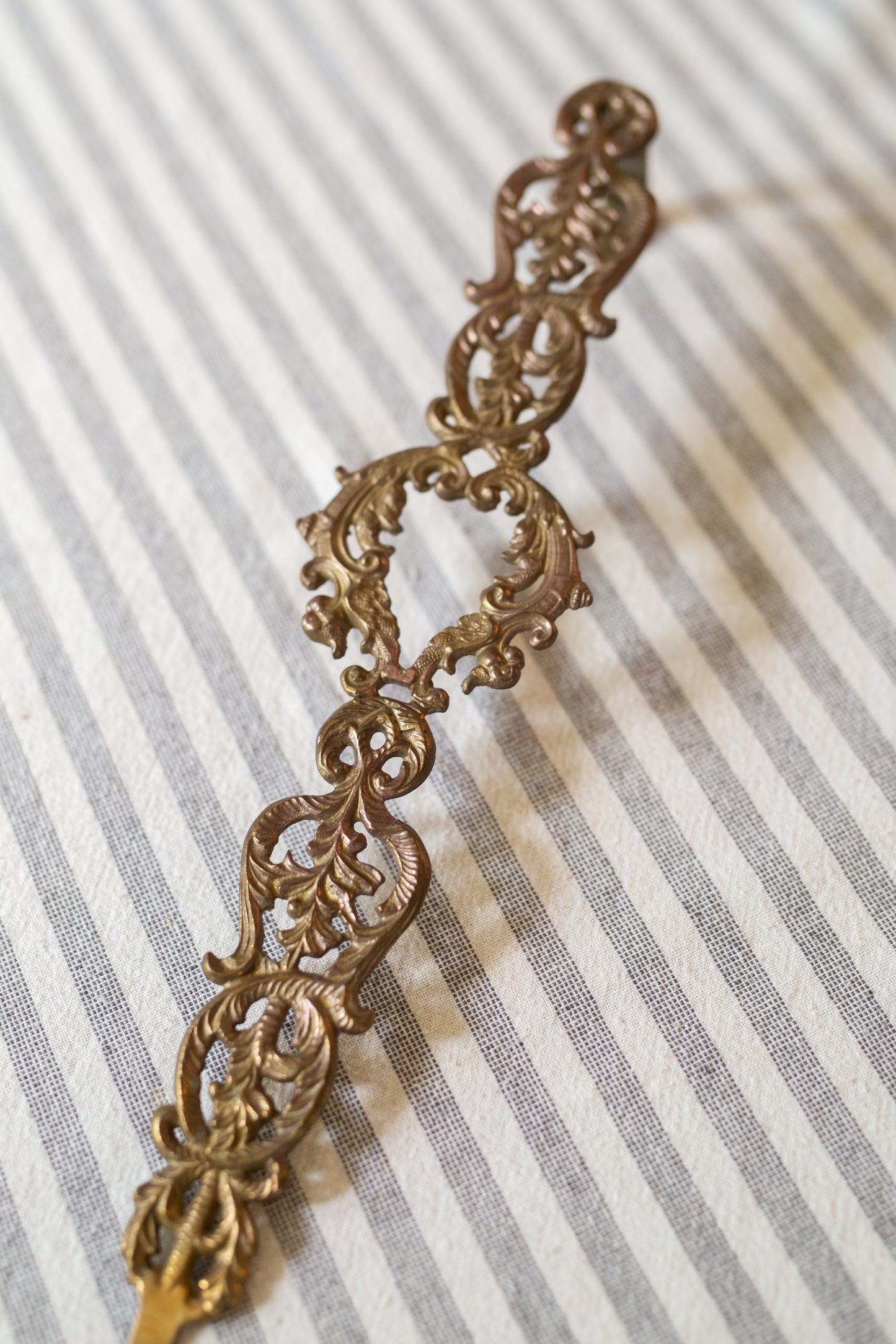 Victorian Style Brass Filigree Door Hook