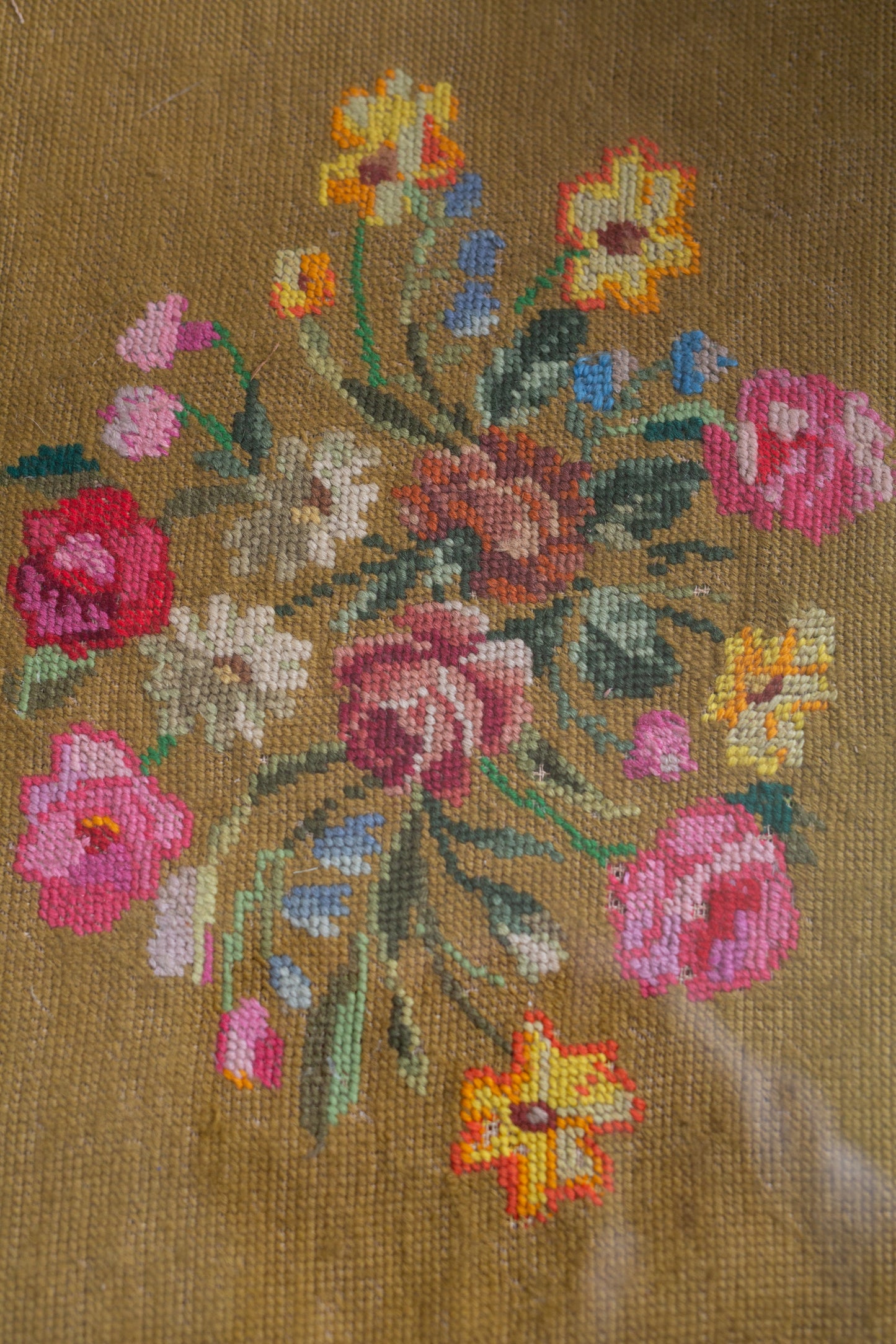 Framed Needlepoint, Antique Frame
