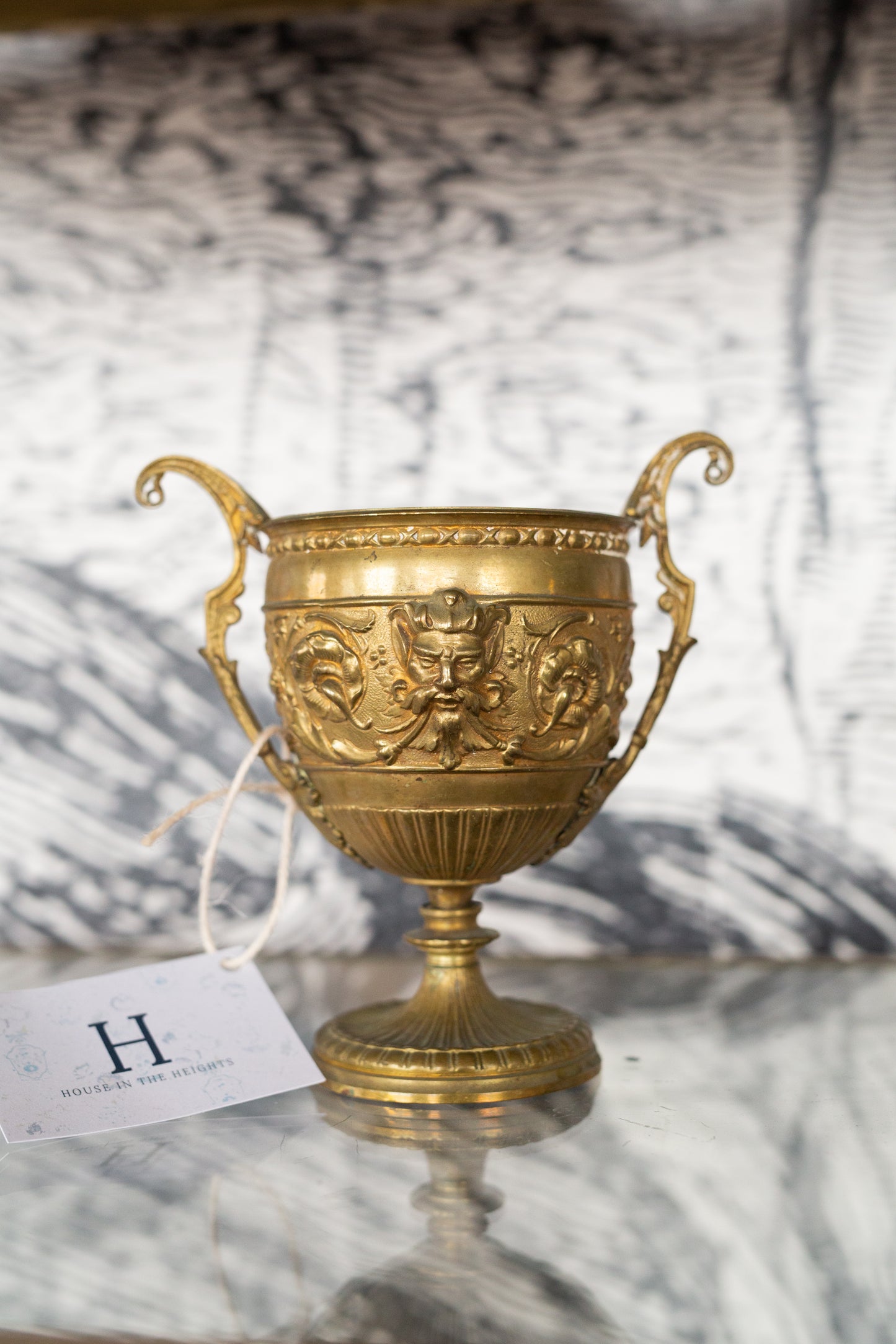 Antique 19th Century Ornate Brass Trophy Cup