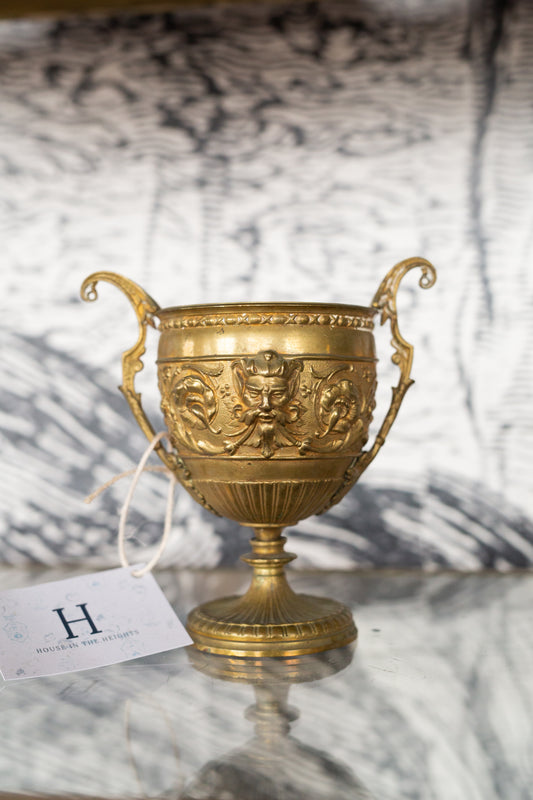 Antique 19th Century Ornate Brass Trophy Cup