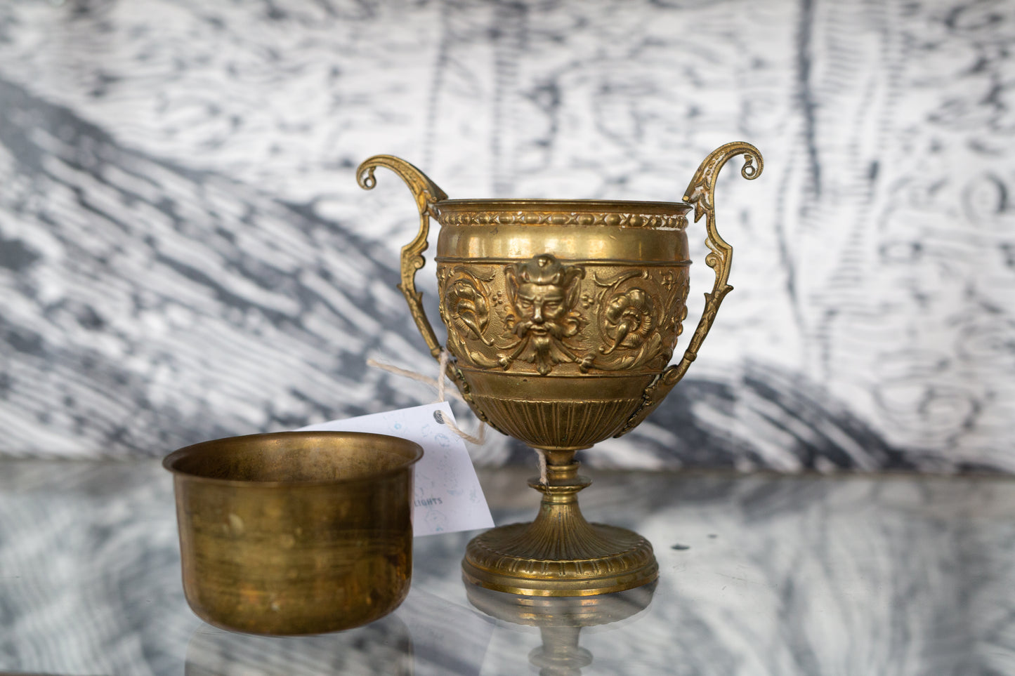 Antique 19th Century Ornate Brass Trophy Cup