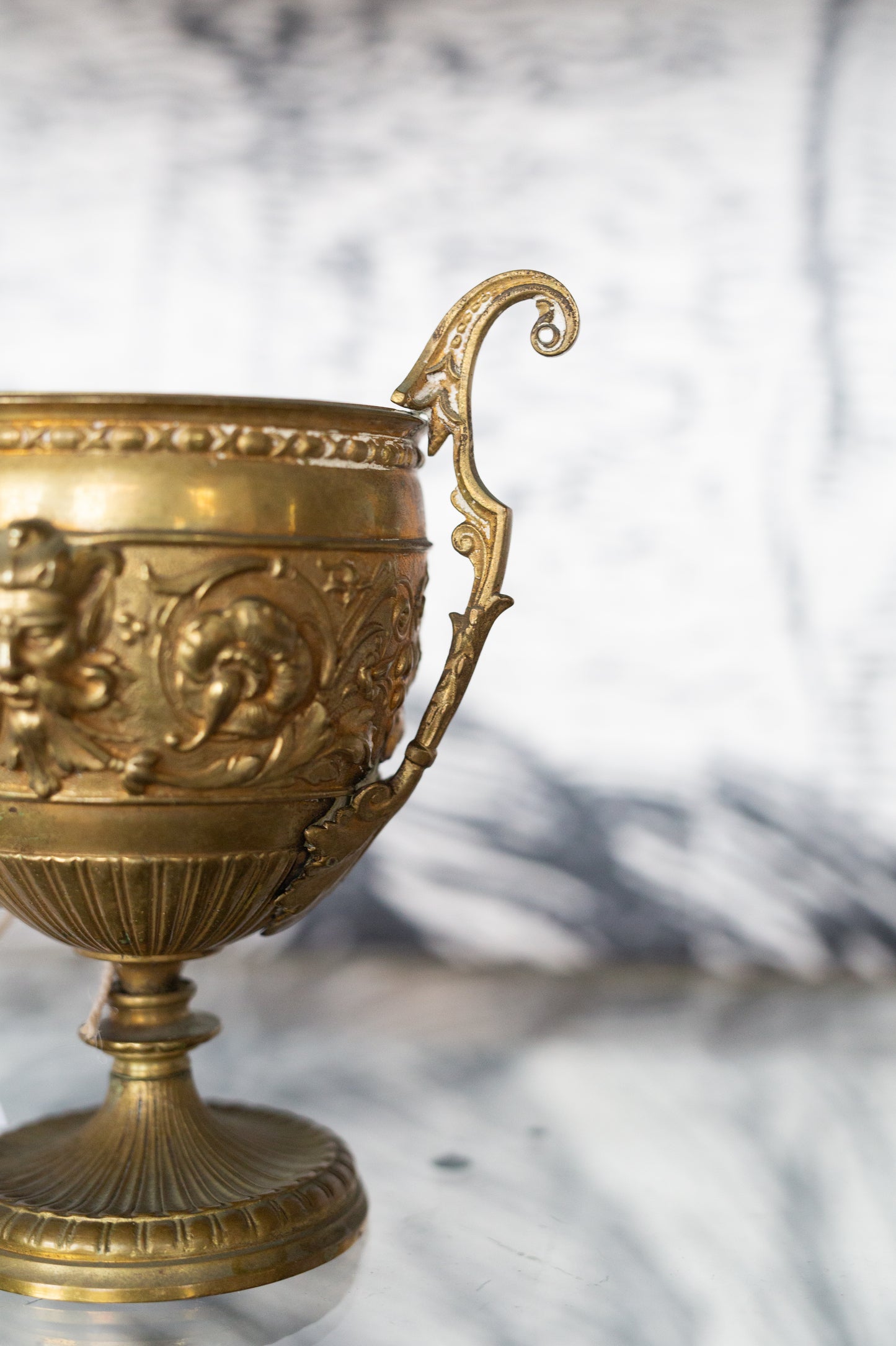 Antique 19th Century Ornate Brass Trophy Cup