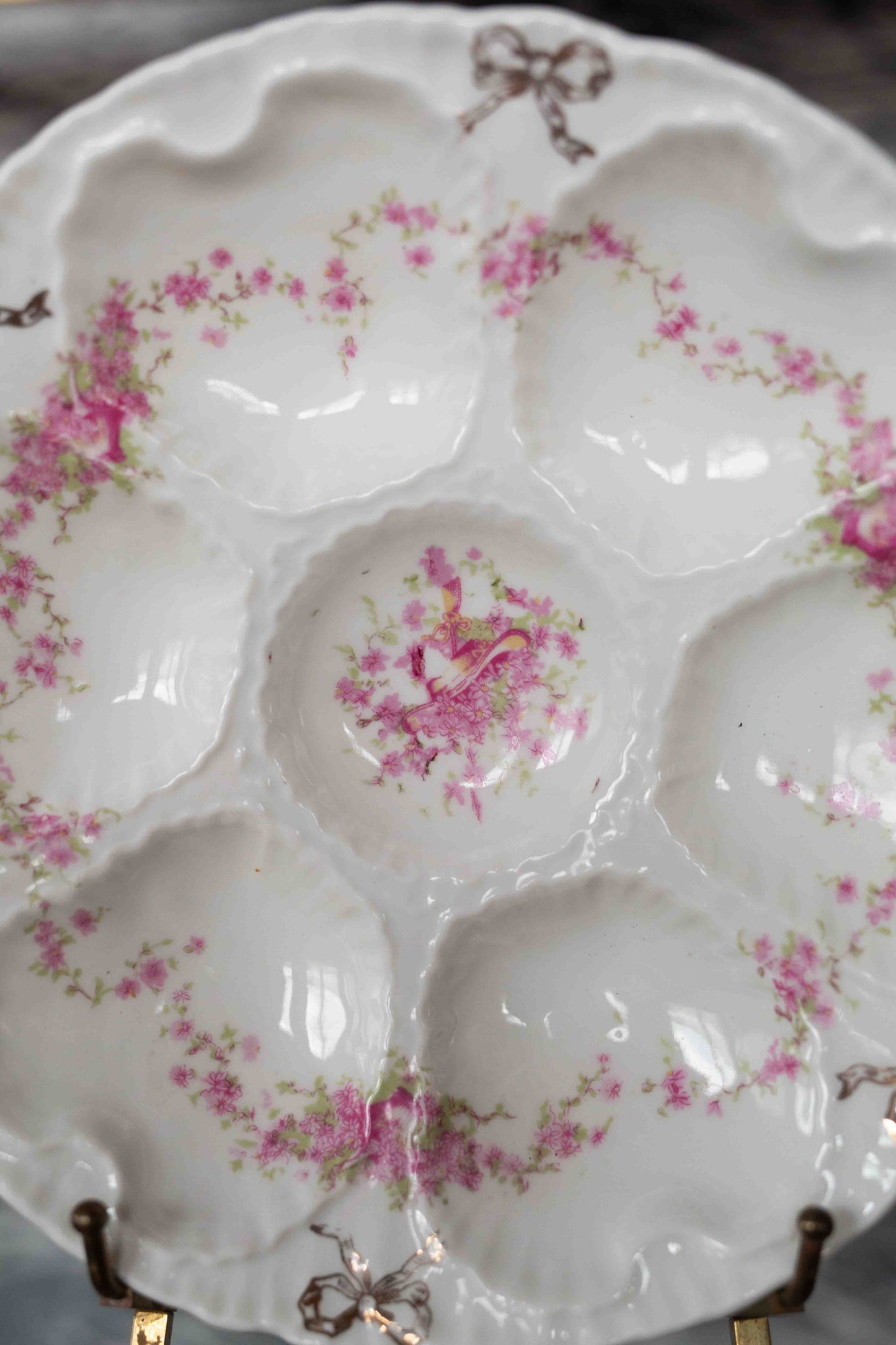 Antique Victorian Schmidt & CO. Oyster Plate