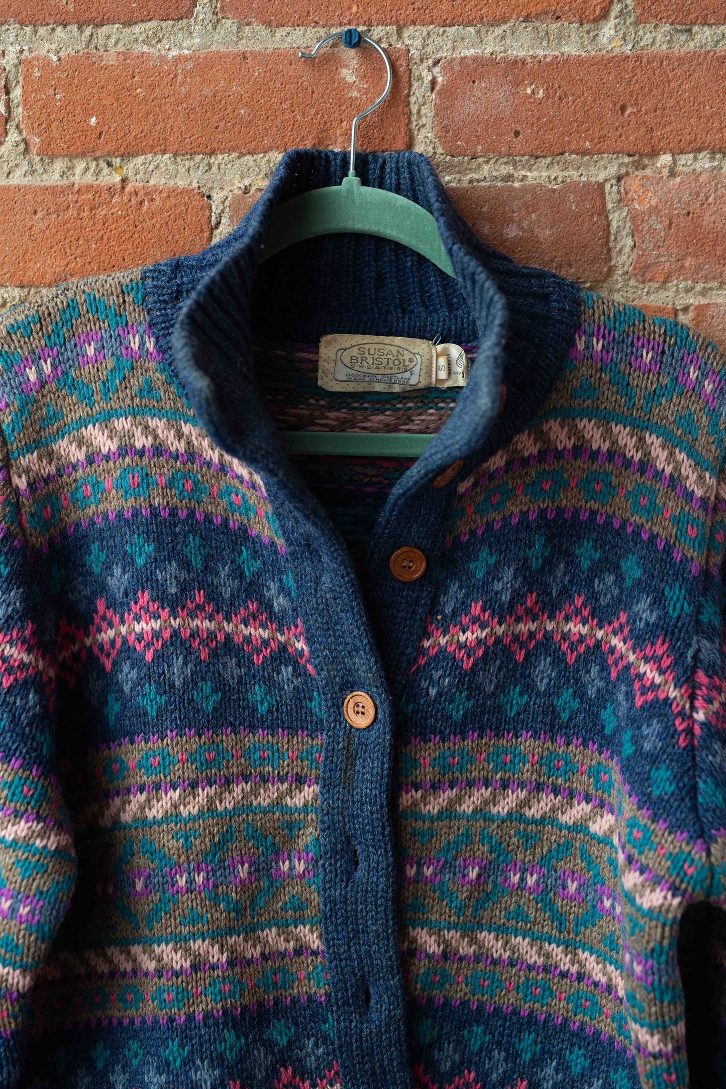 80's Susan Bristol Fair Isle Cardigan