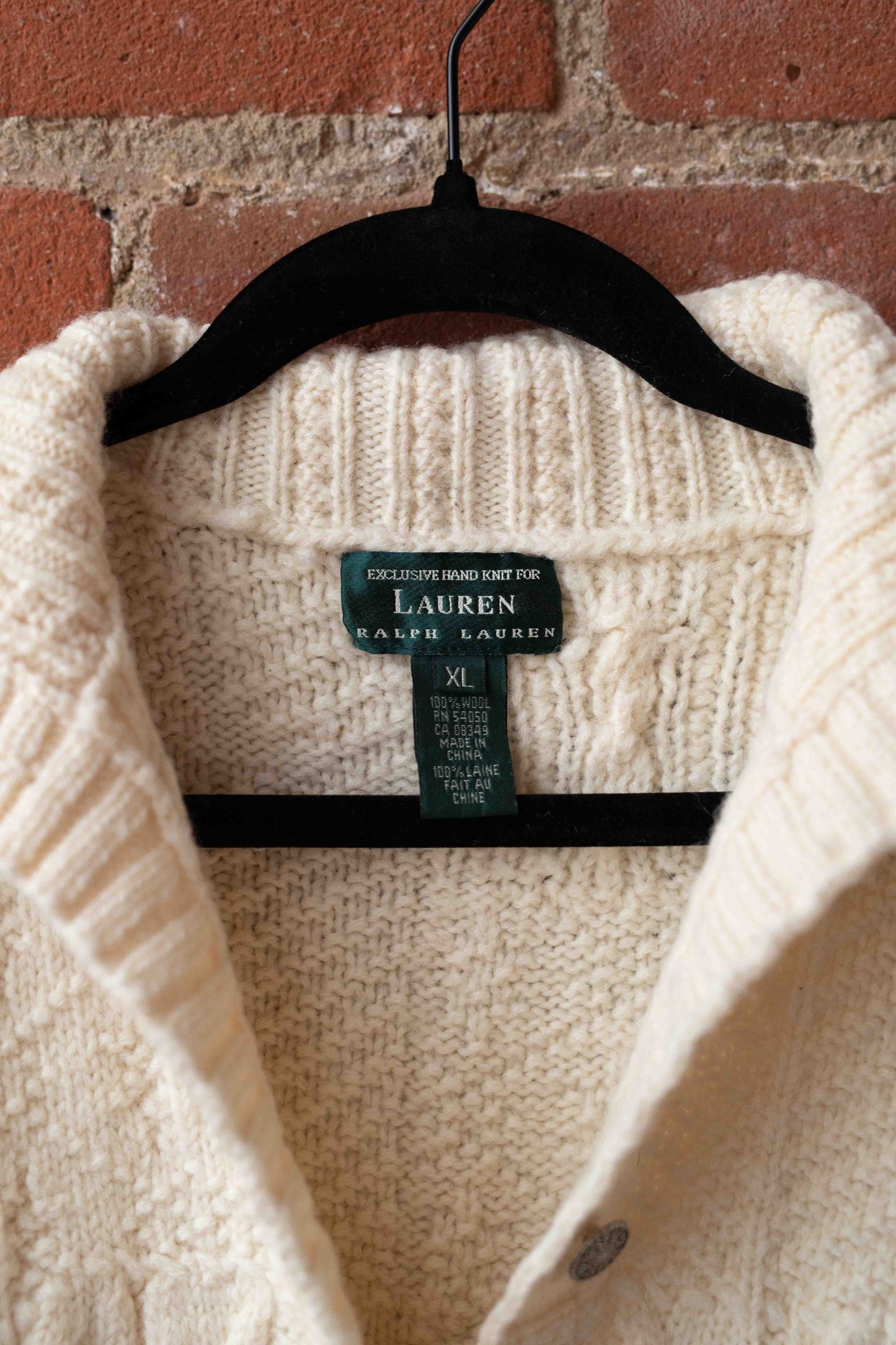 90s Lauren Ralph Lauren Hand Knit Cardigan