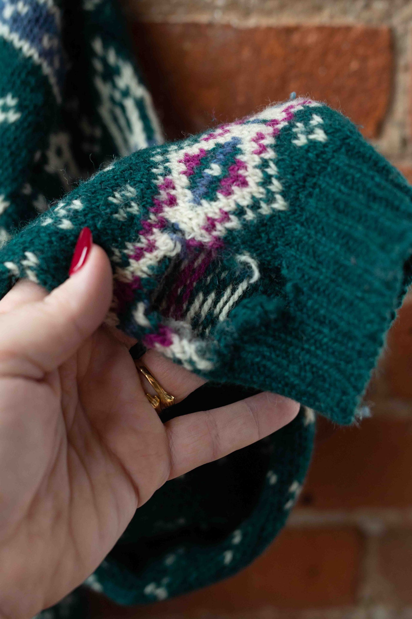 L.L Bean Fair Isle Nordic Cardigan