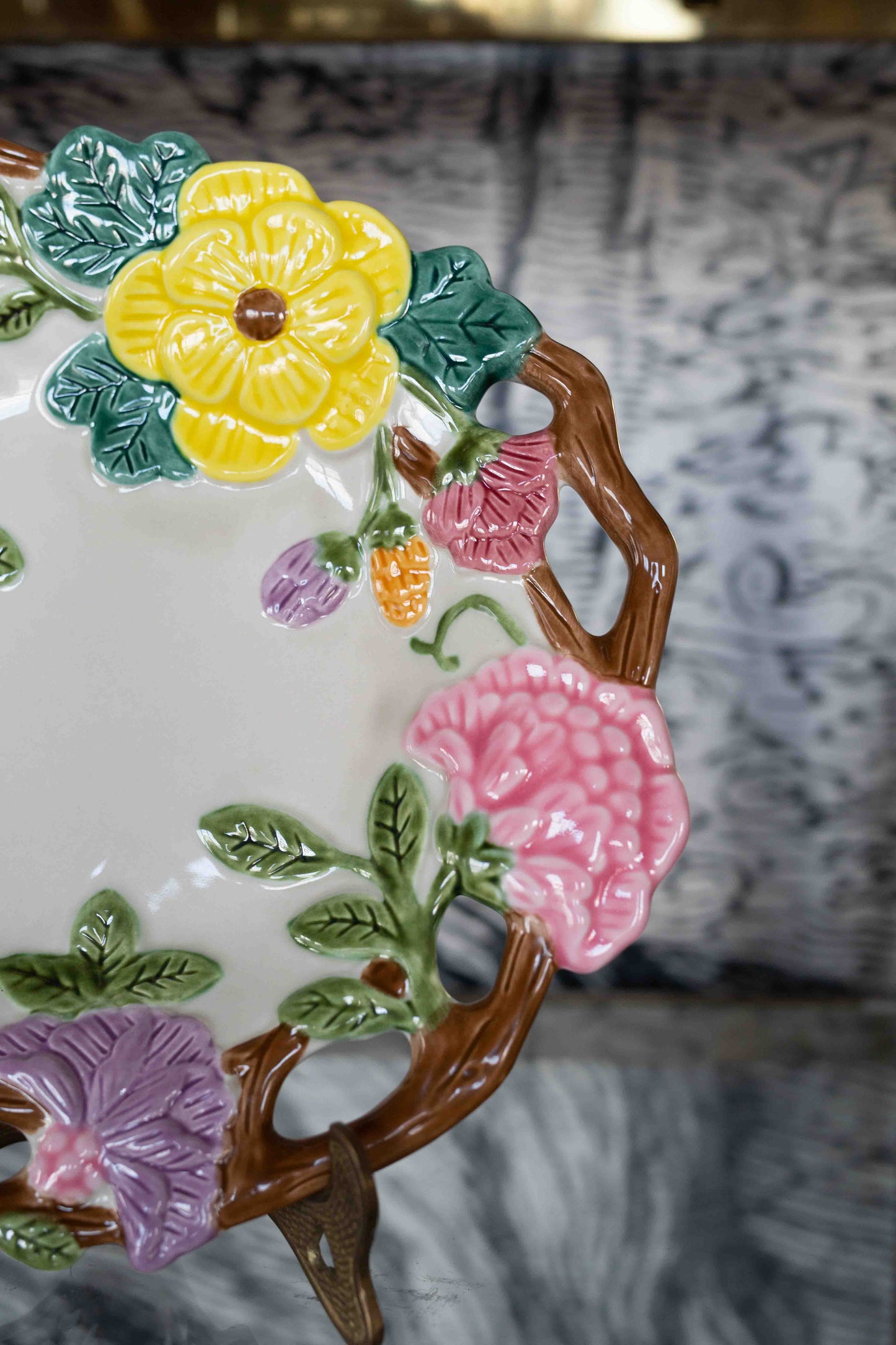 Fitz & Floyd "Floral Garden" Handpainted Plate