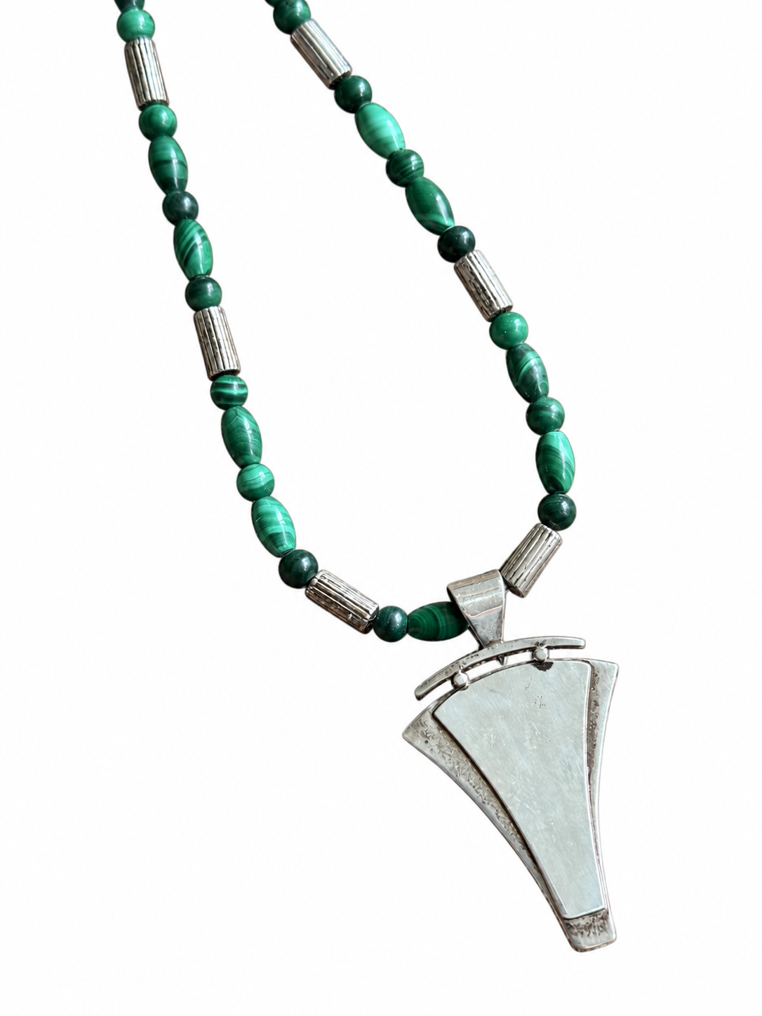 Sterling silver and Malachite necklace