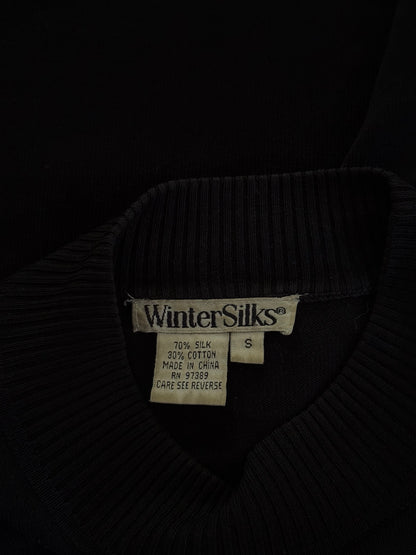 Vintage 100% Silk Mockneck (S)