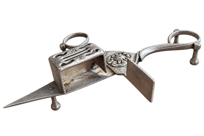 Antique 19th-Century Silver-Plated Candle Snuffer & Wick Trimmer