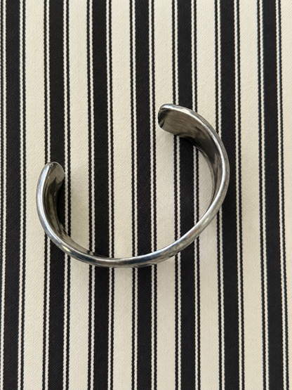 Vintage Mexico 925 Sterling Silver Modernist Wave Cuff
