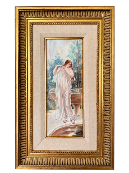 1912 Antique Limoges Porcelain Plaque, Hand Painted
