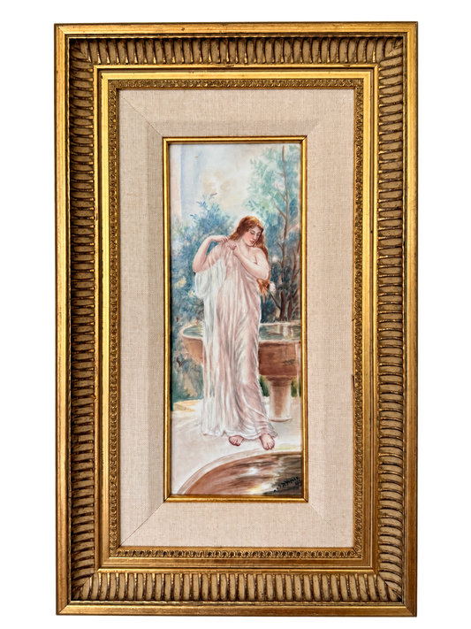 1912 Antique Limoges Porcelain Plaque, Hand Painted