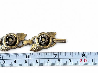 VNTG *Silver Tone* Rose Flower Bracelet