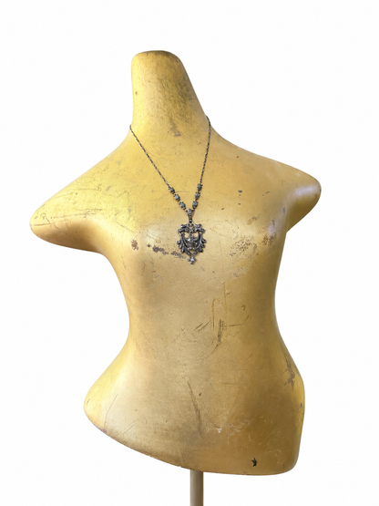 Art Deco Sterling Silver & Marcasite Necklace, c. 1925–1935