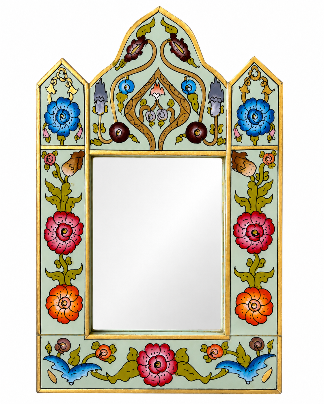 Hand Painted Peruvian Folk Art Mirror