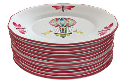 St. Clements French Faience Hot Air Balloon Plate, 1967