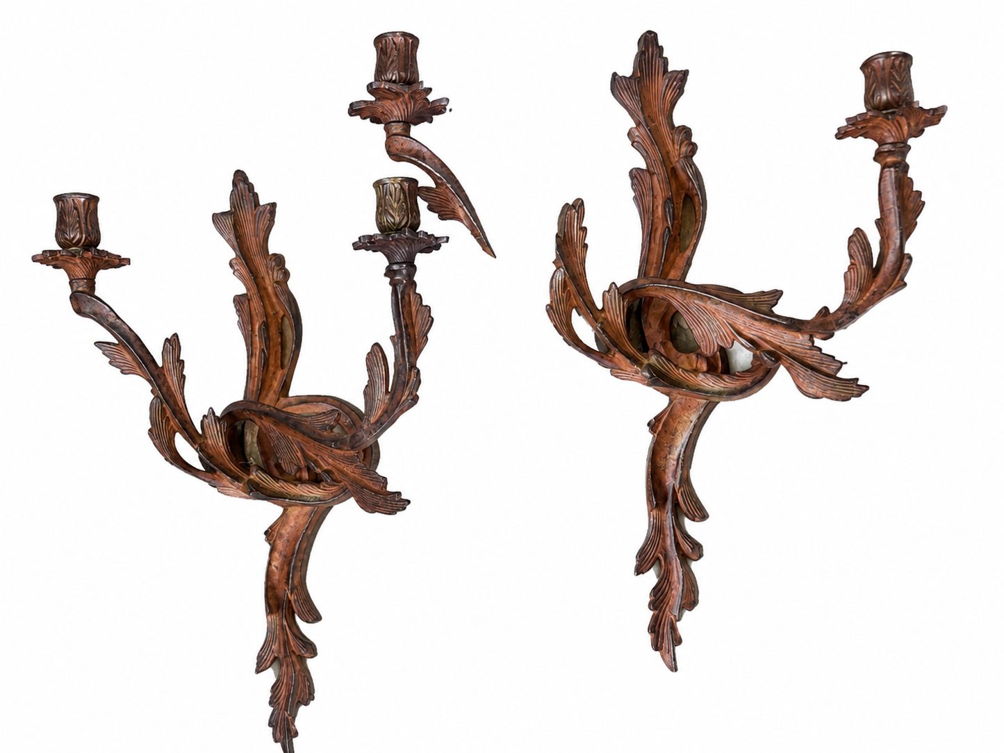 Cast Iron Two Candle Wall Sconces
