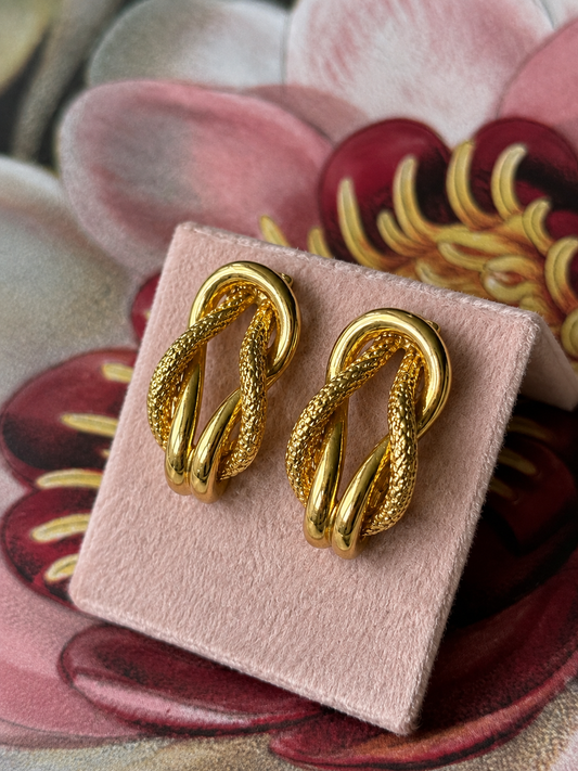 Vintage Knot Post Back Earrings