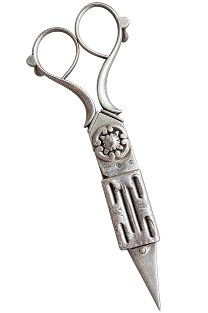 Antique 19th-Century Silver-Plated Candle Snuffer & Wick Trimmer