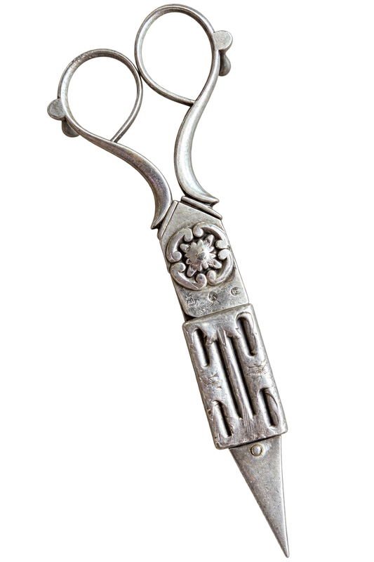 Antique 19th-Century Silver-Plated Candle Snuffer & Wick Trimmer