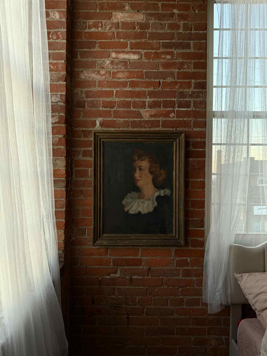 1930s Oil Portrait on Linen