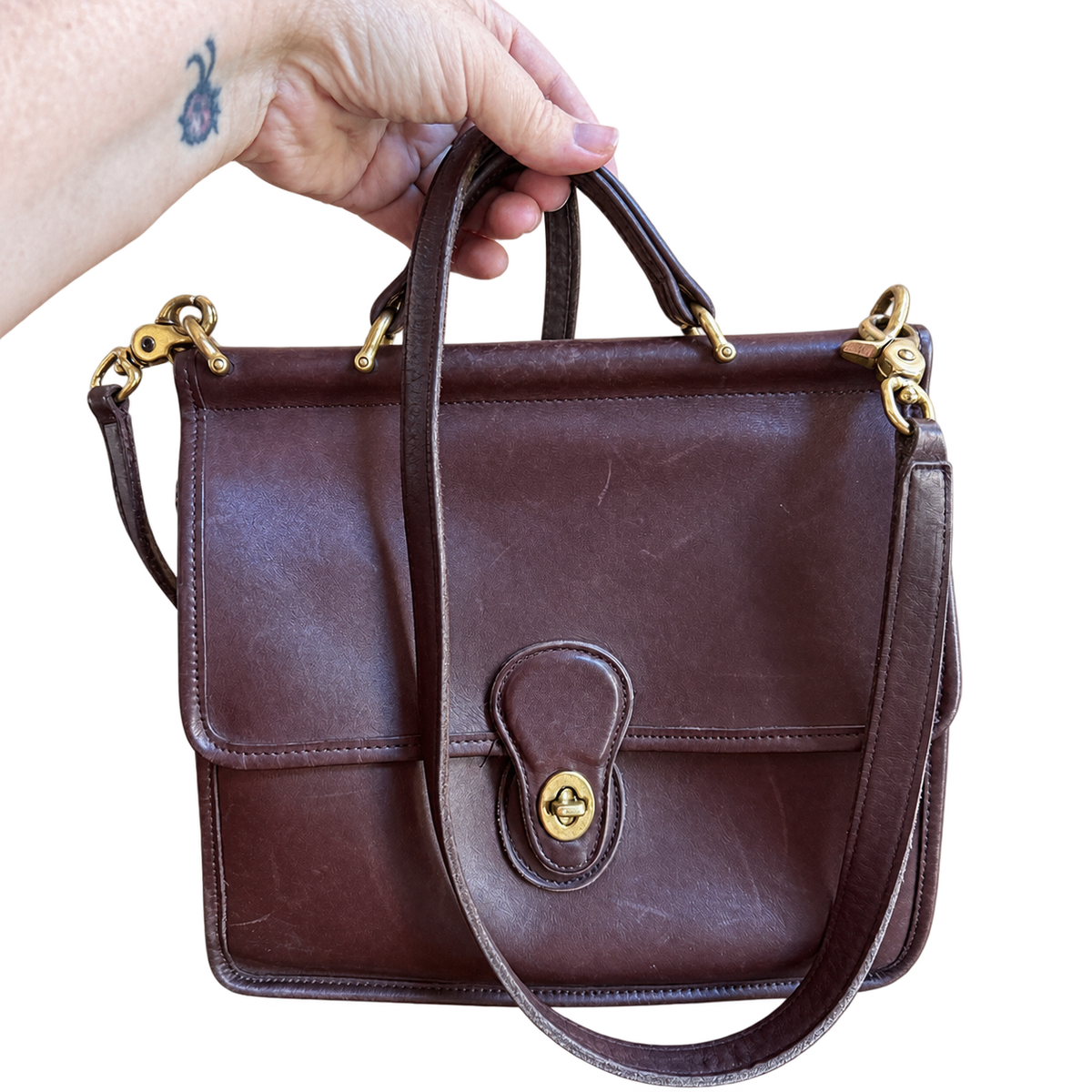 Vintage Coach Willis Bag,  Mahogany Brown