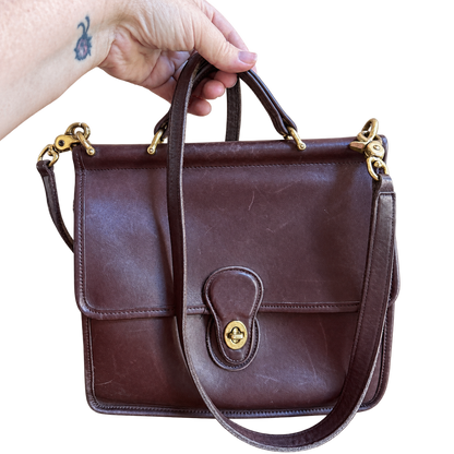Vintage Coach Willis Bag,  Mahogany Brown