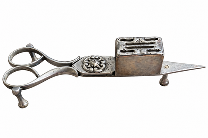 Antique 19th-Century Silver-Plated Candle Snuffer & Wick Trimmer