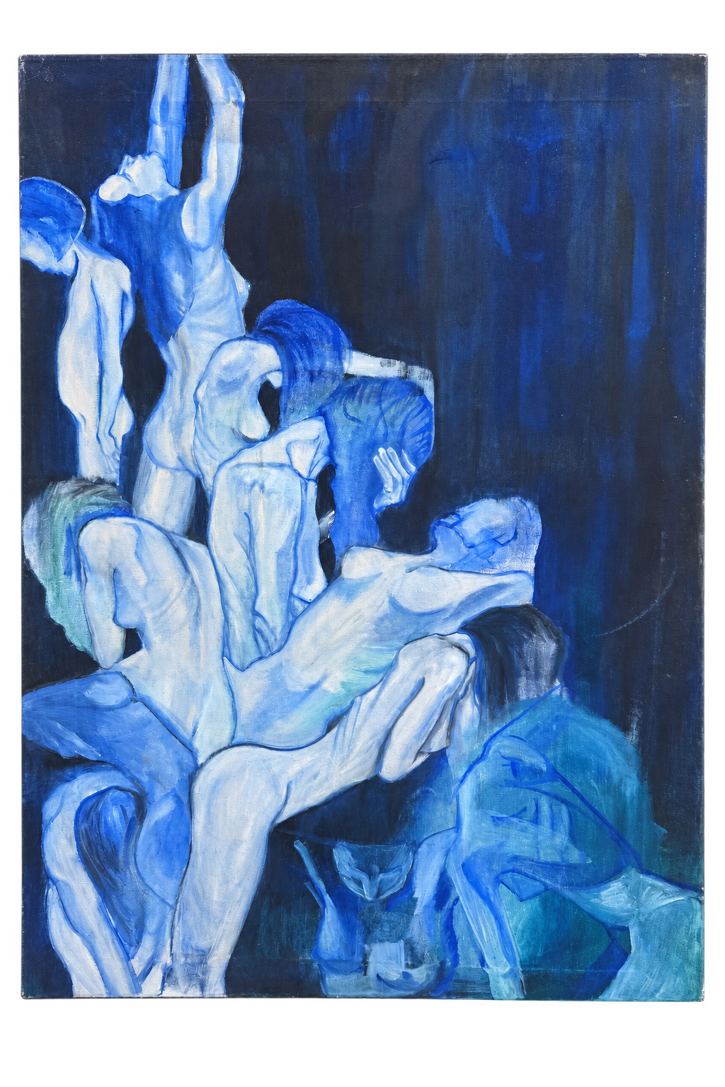 Abstract Figural Bodies on Canvas, 53X36"