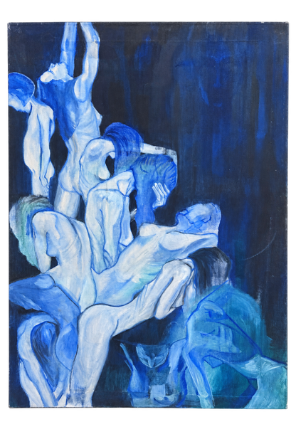 Abstract Figural Bodies on Canvas, 53X36"