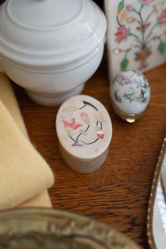 Marble Inlay Trinket Box