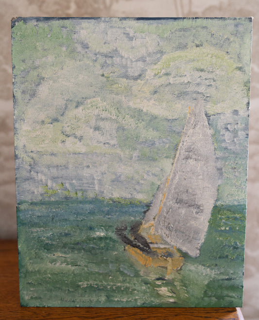 Sailboat Painting on Board