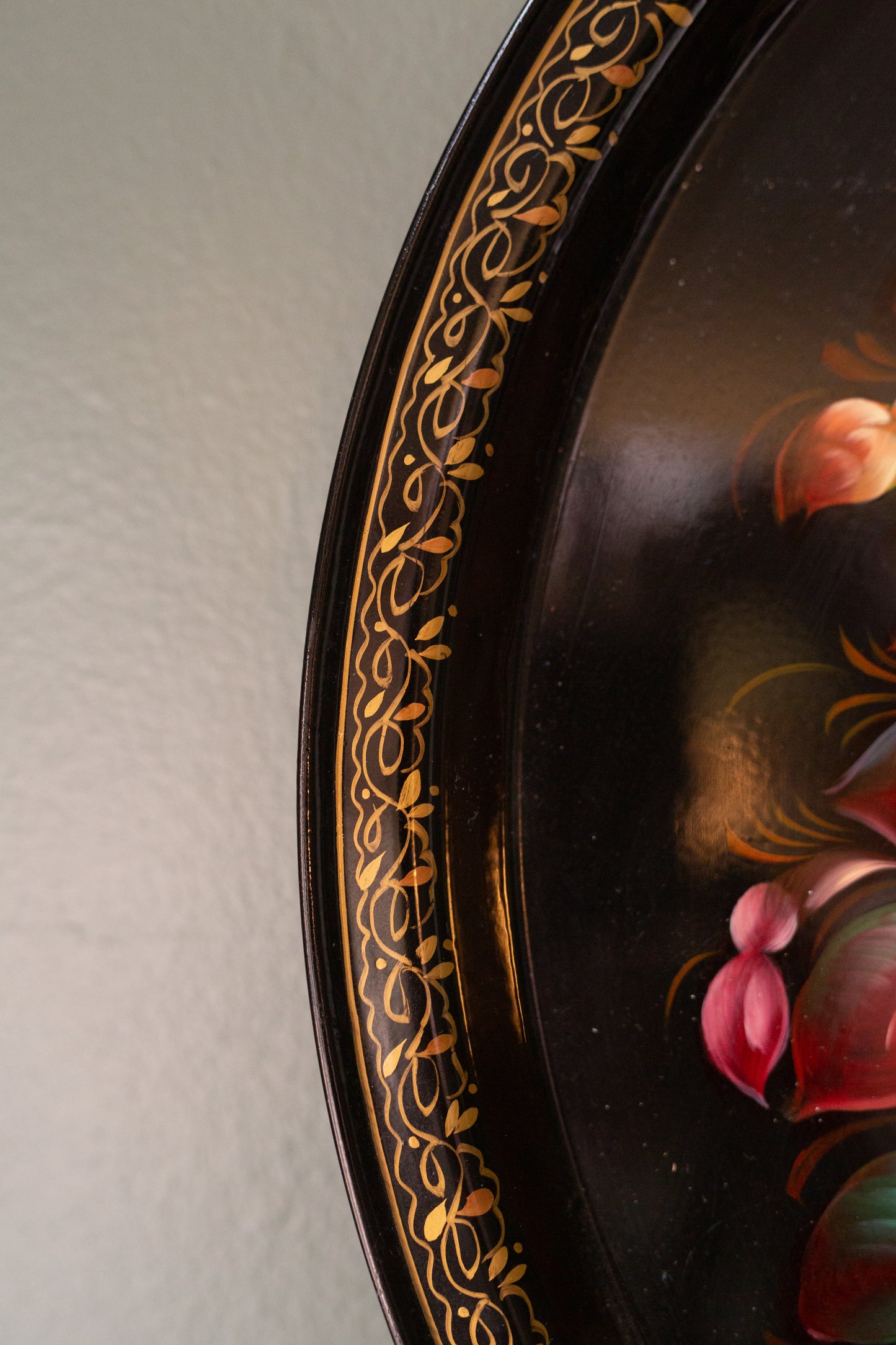 Zhostovo Russian Hand Painted Tray