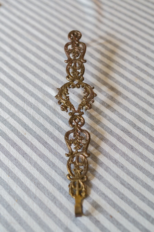 Victorian Style Brass Filigree Door Hook