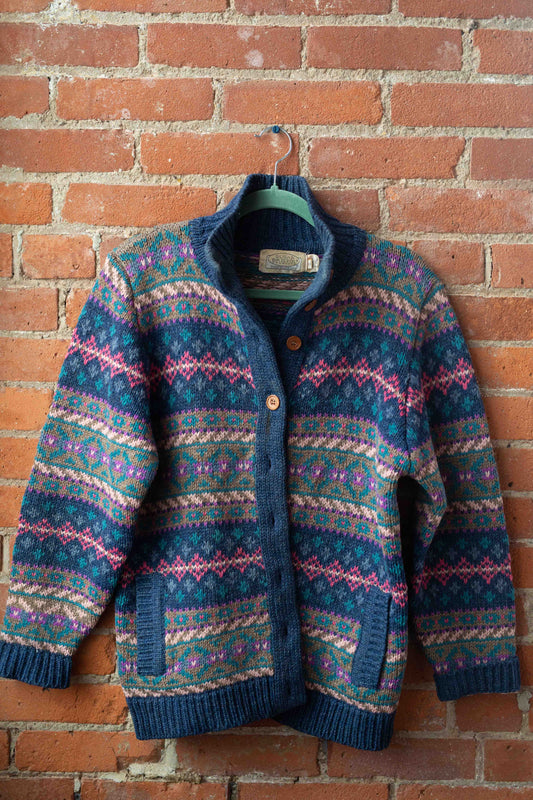 80's Susan Bristol Fair Isle Cardigan