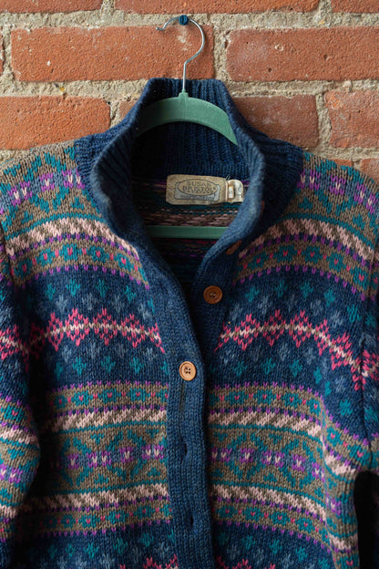 80's Susan Bristol Fair Isle Cardigan