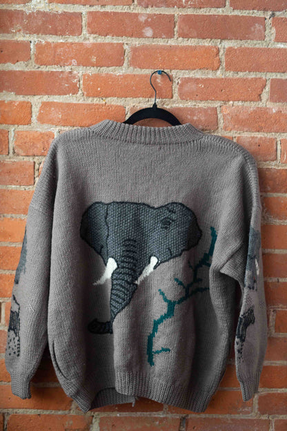 1980s Jayson Younger Wool Animals Cardigan