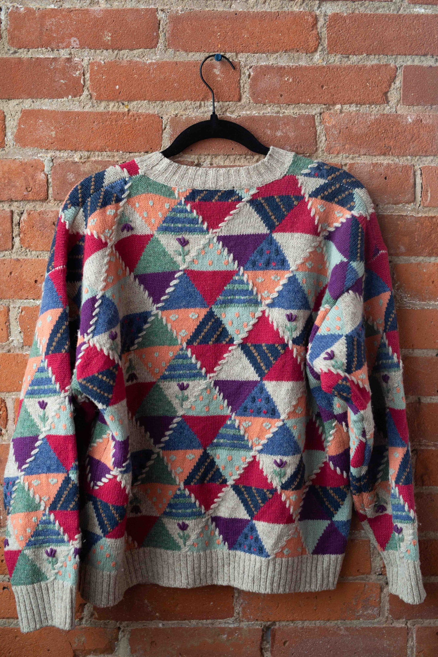 Eddie Bauer Wool Patchwork Cardigan