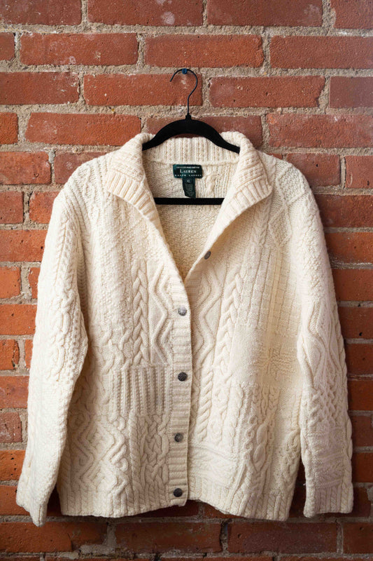 90s Lauren Ralph Lauren Hand Knit Cardigan