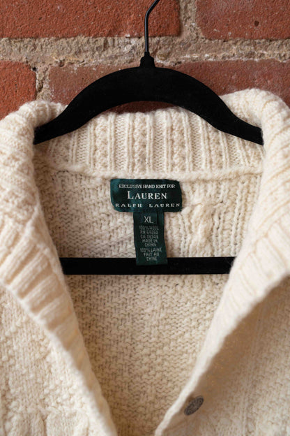 90s Lauren Ralph Lauren Hand Knit Cardigan