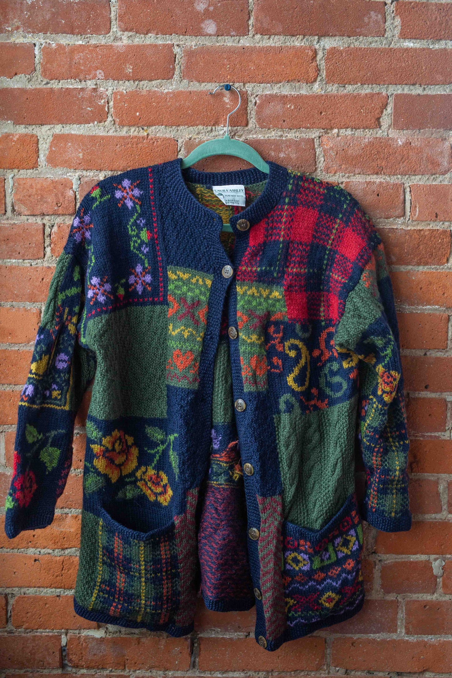 Laura Ashley 100% Wool Cardigan